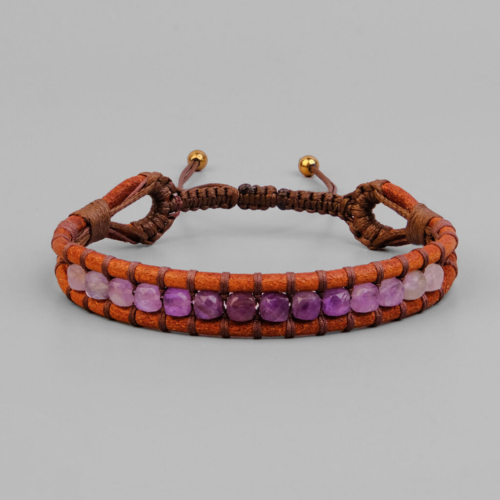 دستبند آرامش|دستبند آماتیست|سنگ آماتیست اصل|خواص سنگ آماتیست