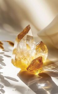 خواص سنگ سیترین|همه چیز در مورد سیترین|رنگ درمانی با سیترین