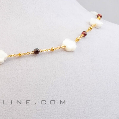 گردنبند گارنت و صدف|خواص گارنت و صدف|سنگ متولدین دی،تیر،آذر