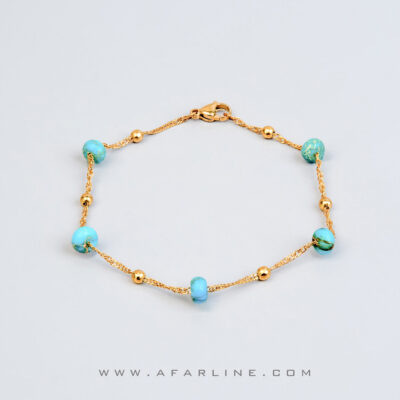 دستبند نیلی|خواص سنگ فیروزه|سنگ متولدین آذر و بهمن