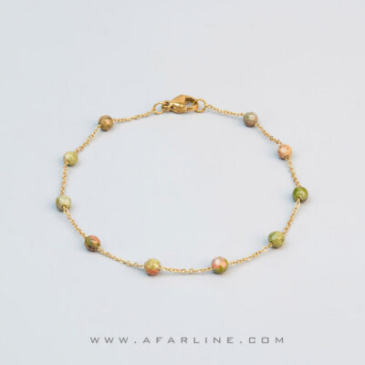 دستبند سکوت پاییز|سنگ یوناکیت|خواص یوناکیت|دستبند زنانه